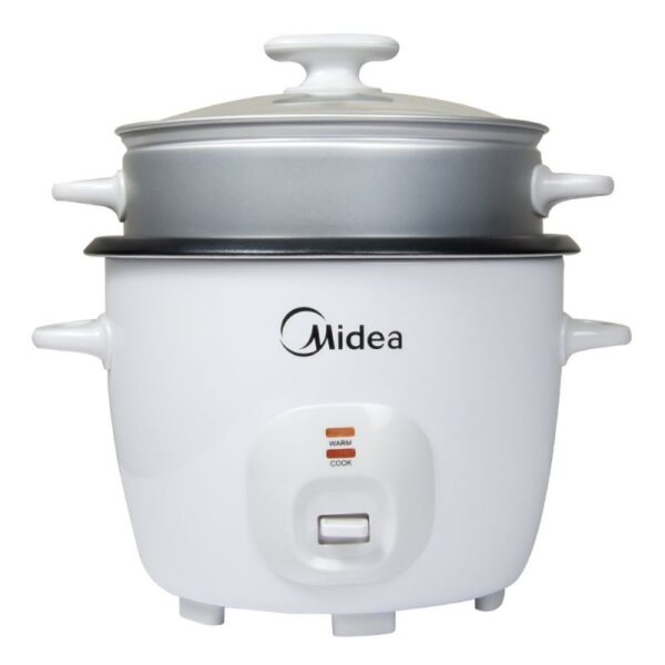 جهاز ميديا لطهي الأرز بالبخار مع شاشة LED - أبيض - MGGP45B
