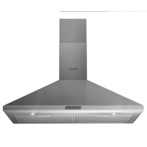شفاط طبخ انديست جداري قائم بذاته تصميم مدخنة 3 سرعات - فضي - IHP9.5CM IX