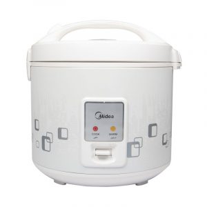 جهاز طهي الأرز ميديا مع خاصية الحفاظ على الحرارة - 650 واط - أبيض