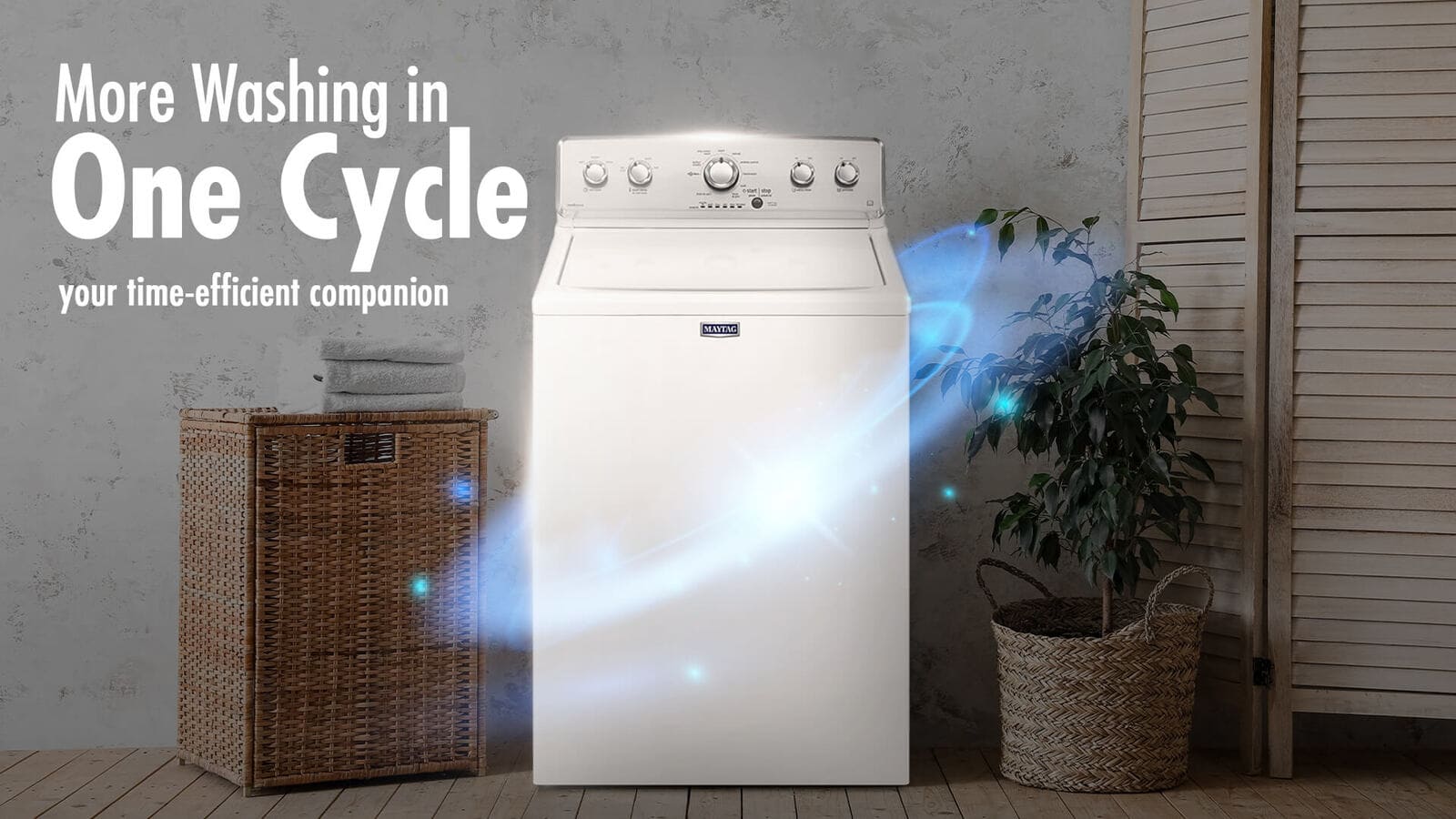 Maytag Top Load Washing Machine - 12 Kg Washing - 10 programs - White - 4KMVWC430JW2 1 4KMVWC430JW2eng 1