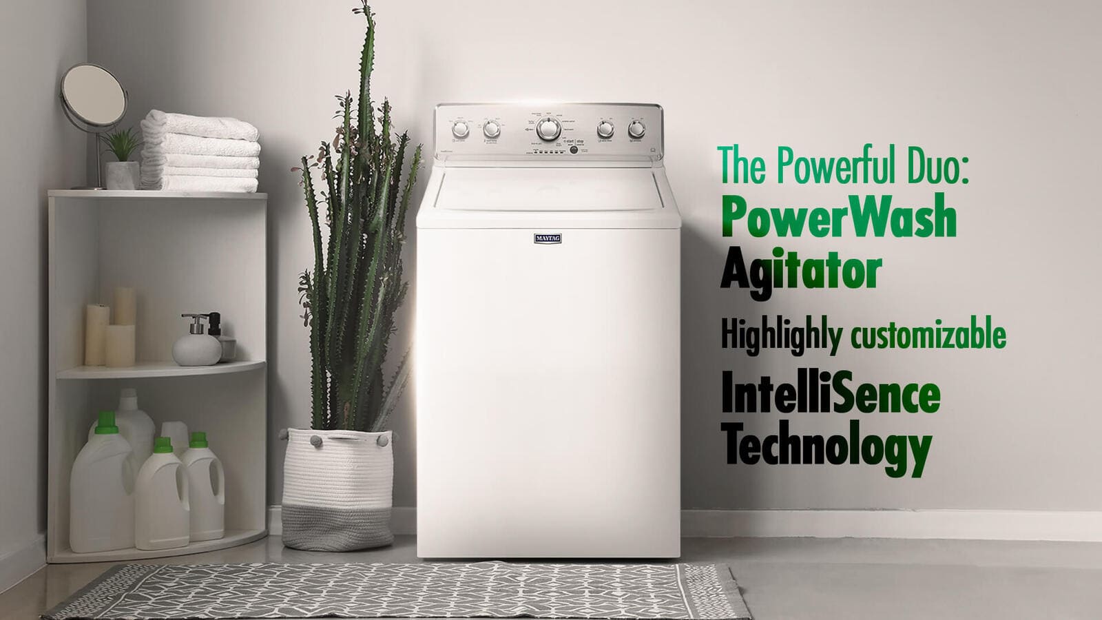 Maytag Top Load Washing Machine - 12 Kg Washing - 10 programs - White - 4KMVWC430JW2 2 4KMVWC430JW2eng 2