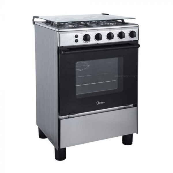 Midea Gas Cooker 4 Burners With Oven - White - 24BMG4G057