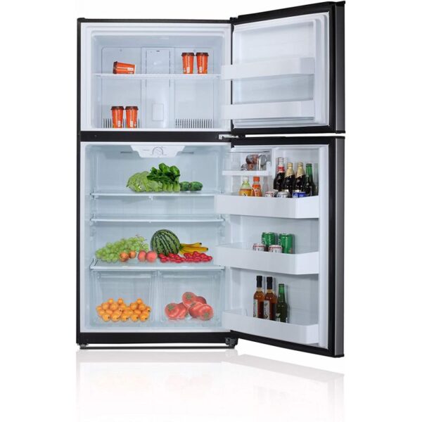 This compact stylish refrigerator will make a great addition to your kitchen