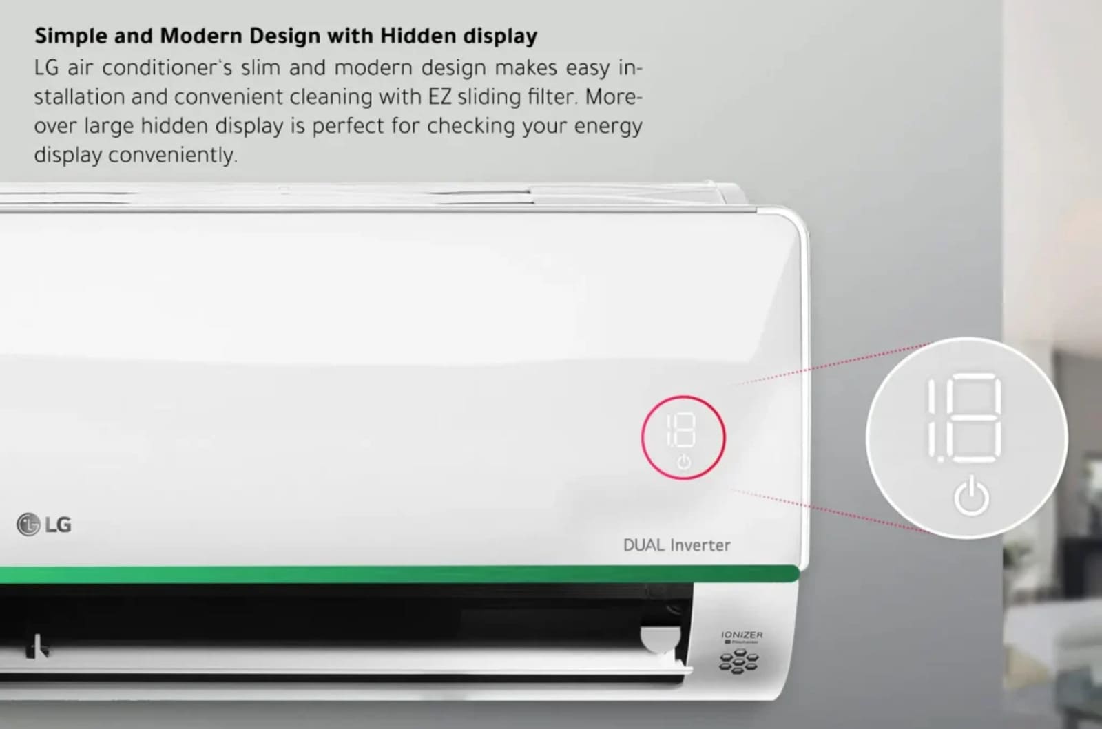 LG Green Air Conditioner 20000 BTU - Inverter Hot Cool 1 NV242H0SK0eng 1