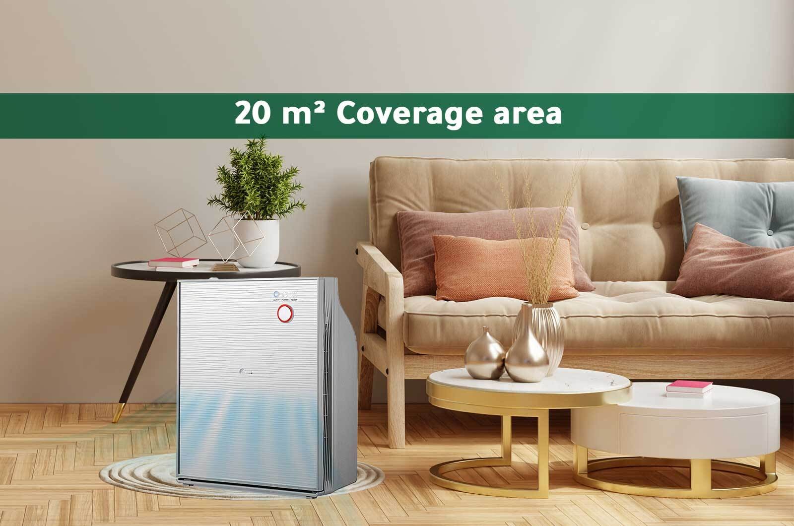 LG Air Purifier 20 m² Coverage Area - touch control - Grey - PSS200WC 1 PSS200WCeng 1