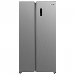 Daewoo Refrigerator and Freezer Side by Side - 12.1 Cu.ft Fridge & 6.3 Cu.ft Freezer - Inox - DR-S6441IS