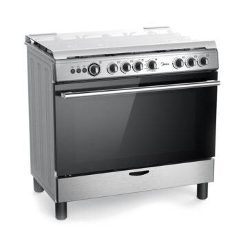 Midea Gas Cooker 5 Burners With Oven - Inox - 36LMG5G028