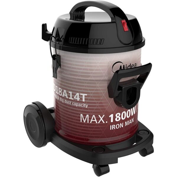 Midea Drum Vacuum Cleaner 18 Liters 1800 W - Red - VTD18A14T